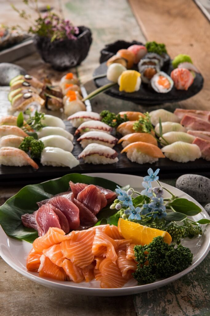 sushi, food, delicious